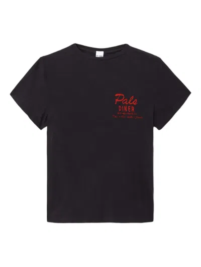 Re/done Cherry Pie Graphic Tee In Black