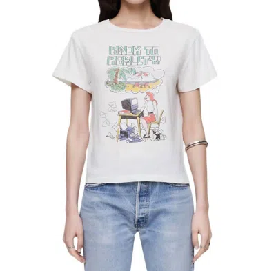 Re/done Classic Back To Reality Tee In Vintage White