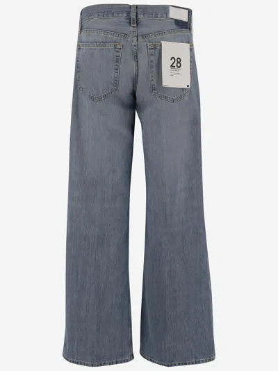 Re/done Classic Cotton Denim Jeans In Gray