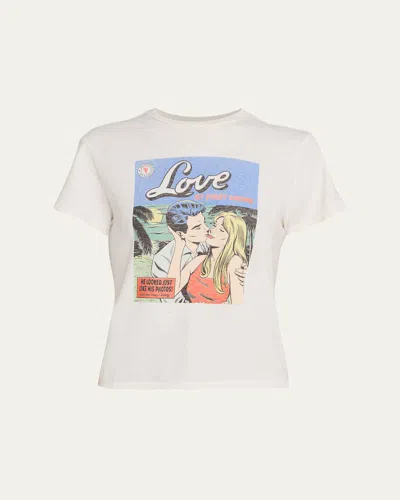 Re/done Classic Crewneck Graphic Tee In White