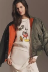 Re/done Classic Disney Crew-neck Sweatshirt In Green
