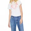 Re/done Classic Disney Heart Hands Tee In White In Multi