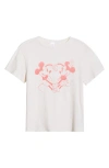 Re/done Classic Disney Mickey & Minnie Heart Hands Graphic T-shirt In White