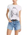 Re/done Classic Graphic Short Sleeve Top In White