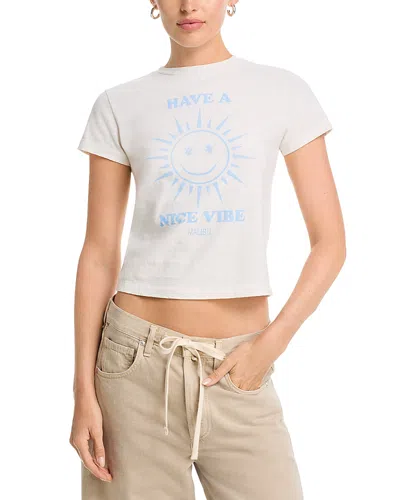 Re/done Classic Nice Vibes Graphic Tee In White