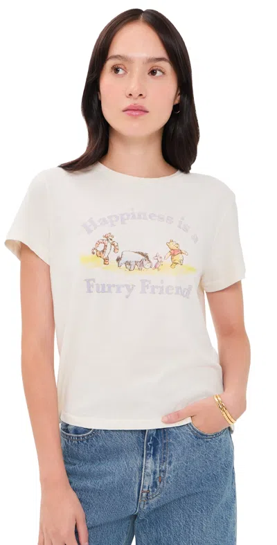 Re/done Cotton Pooh Friend Graphic Tee In White