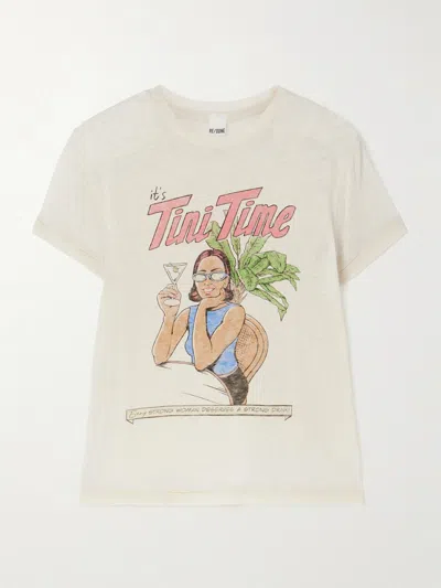 Re/done Classic Tee Tini Time In Vintage White