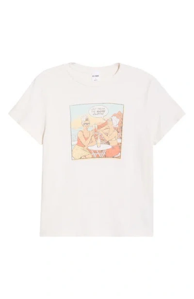 Re/done Classic Same Cloth Graphic T-shirt In White