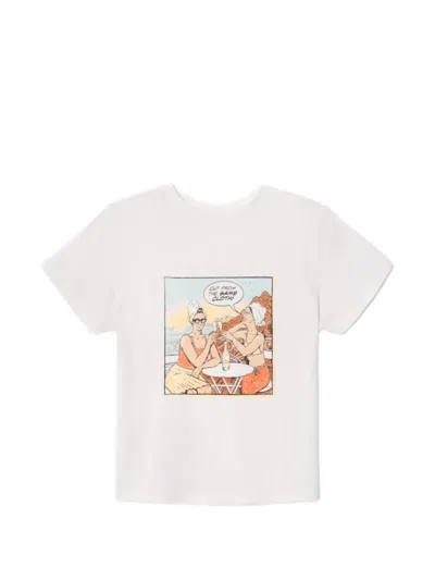Re/done Classic Same Graphic-print T-shirt In White