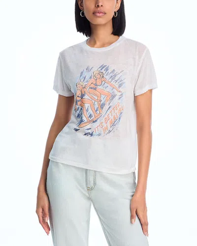 Re/done Classic Surfer Girls Tee In White