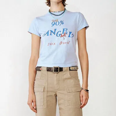 Re/done Classic Tee Angel In Light Blue
