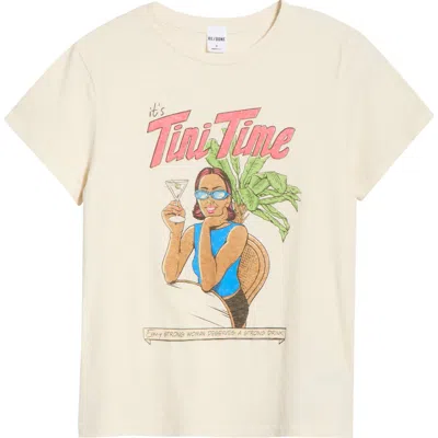 Re/done Classic Tini Time Graphic T-shirt In Neutral