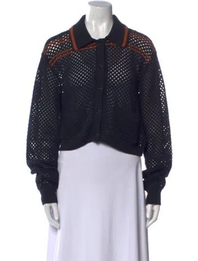 Pre-owned Re/done Colorblock Pattern Crew Neck Sweater In Blue