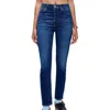 Re/done Comfort Stretch High Rise Ankle Cropped Jean In Deep Sapphire In Blue