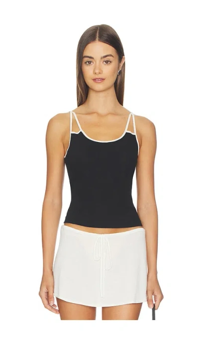 Re/done Contrast Spaghetti Tank Top