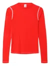 Re/done Contrast-stitch Long-sleeve Tee In Red