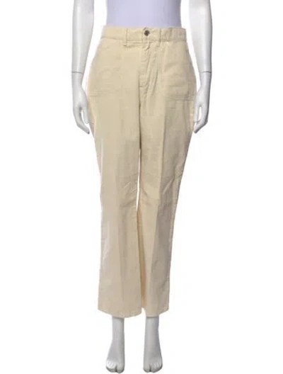 Pre-owned Re/done Corduroy Straight Leg Pants In Neutral