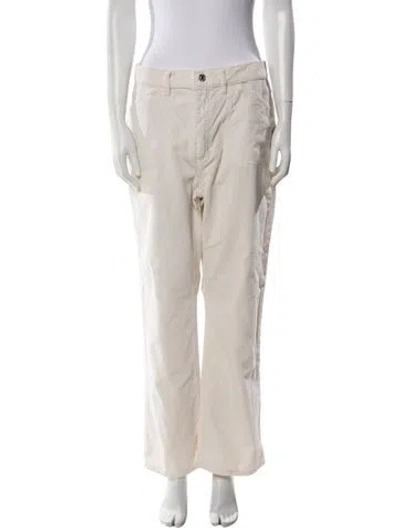 Pre-owned Re/done Corduroy Wide Leg Pants In Neutral