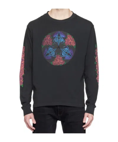 Re/done Cosmic Rose-print Sweatshirt In Brown
