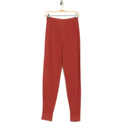 Re/done Cotton Thermal Joggers In Red