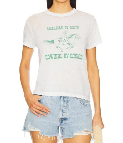Re/done Cowgirl Classic Burnout Tee In Optic White