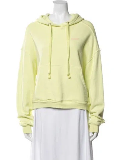 Pre-owned Re/done Crew Neck Long Sleeve Hoodie In Green
