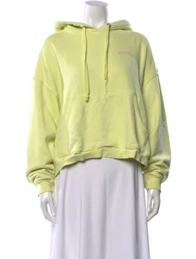 Pre-owned Re/done Crew Neck Long Sleeve Hoodie In Green
