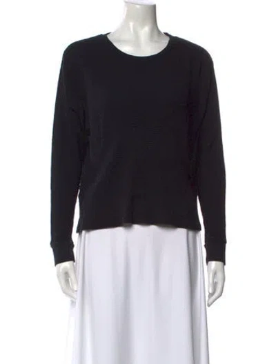 Pre-owned Re/done Crew Neck Long Sleeve Sweatshirt In Black