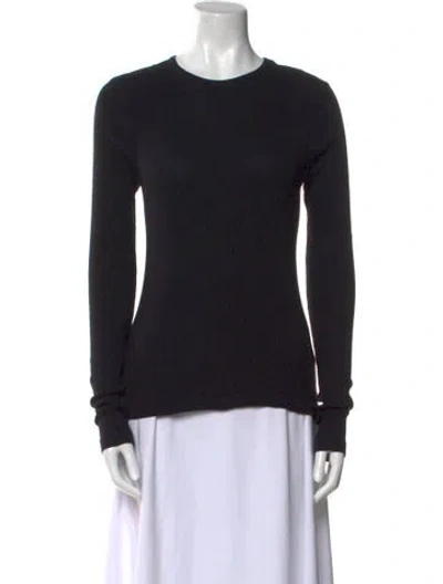 Pre-owned Re/done Crew Neck Long Sleeve Sweatshirt In Black