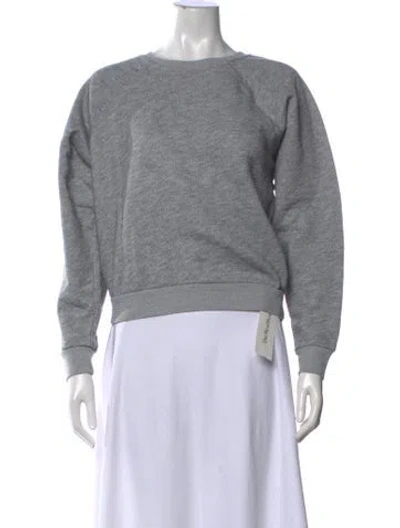 Pre-owned Re/done Crew Neck Long Sleeve Sweatshirt In Gray