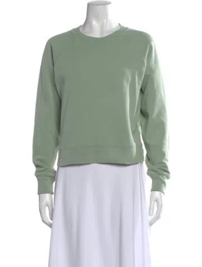 Pre-owned Re/done Crew Neck Long Sleeve Sweatshirt In Green