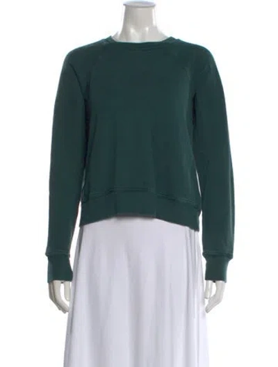 Pre-owned Re/done Crew Neck Long Sleeve Sweatshirt In Green