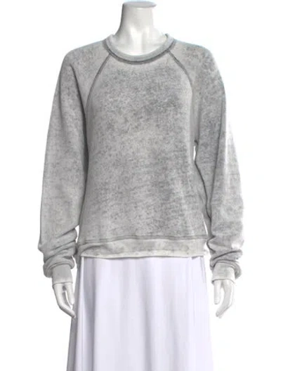 Pre-owned Re/done Crew Neck Long Sleeve Sweatshirt In Green