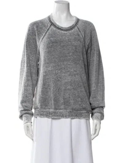 Pre-owned Re/done Crew Neck Long Sleeve Sweatshirt In Grey