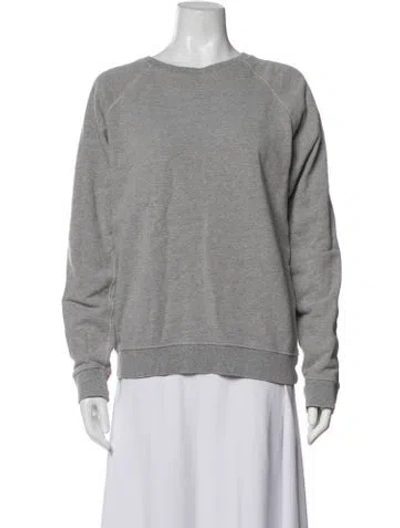 Pre-owned Re/done Crew Neck Long Sleeve Sweatshirt In Grey