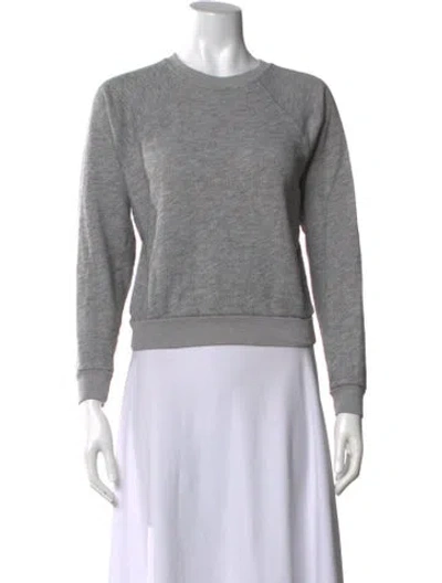 Pre-owned Re/done Crew Neck Long Sleeve Sweatshirt In Grey