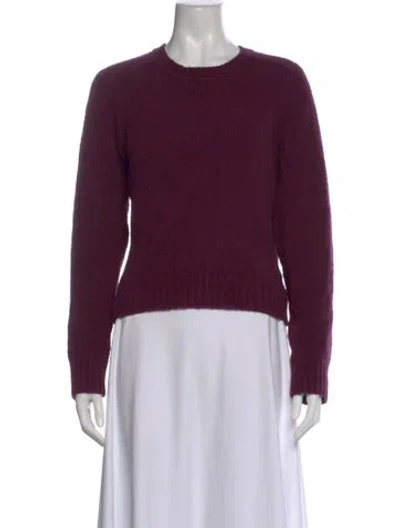Pre-owned Re/done Crew Neck Long Sleeve Sweatshirt In Purple