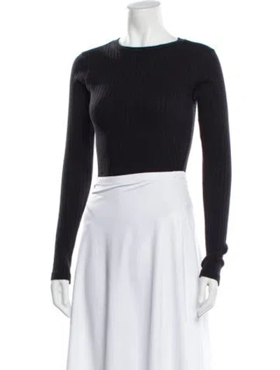 Pre-owned Re/done Crew Neck Long Sleeve Top In Gray