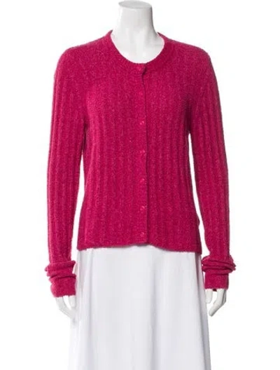 Pre-owned Re/done Crew Neck Long Sleeve Top In Pink