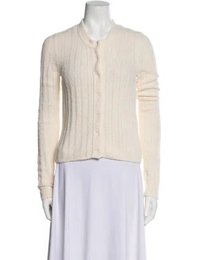 Pre-owned Re/done Crew Neck Long Sleeve Top W/ Tags In White