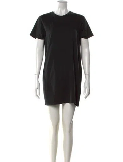 Pre-owned Re/done Crew Neck Mini Dress In Black