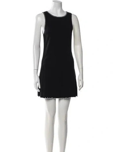 Pre-owned Re/done Crew Neck Mini Dress In Black