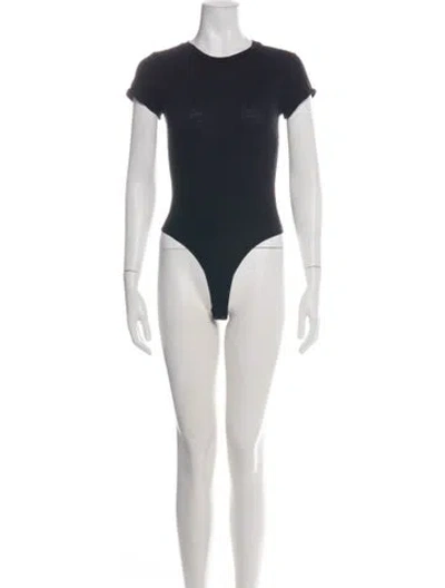 Pre-owned Re/done Crew Neck Short Sleeve Bodysuit In Green