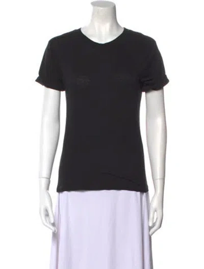 Pre-owned Re/done Crew Neck Short Sleeve T-shirt In Black