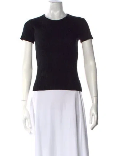 Pre-owned Re/done Crew Neck Short Sleeve T-shirt In Black