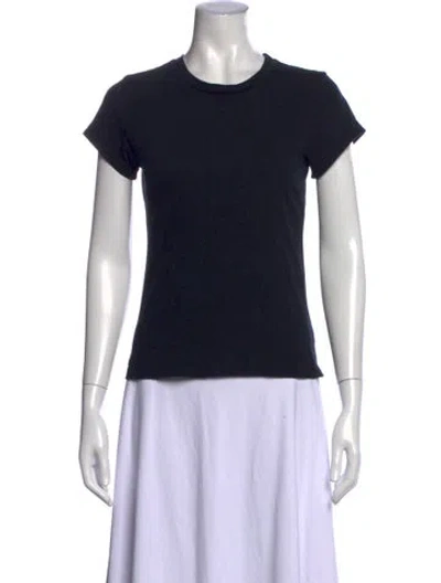 Pre-owned Re/done Crew Neck Short Sleeve T-shirt In Black