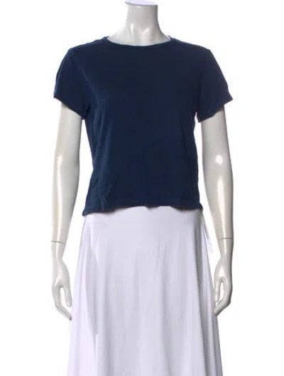 Pre-owned Re/done Crew Neck Short Sleeve T-shirt In Blue