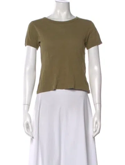 Pre-owned Re/done Crew Neck Short Sleeve T-shirt In Green
