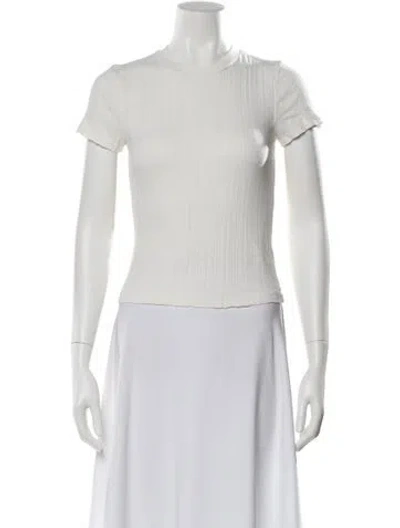 Pre-owned Re/done Crew Neck Short Sleeve T-shirt In Neutral