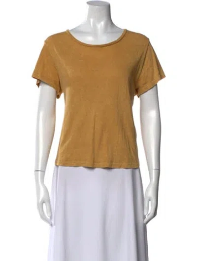 Pre-owned Re/done Crew Neck Short Sleeve T-shirt In Neutral
